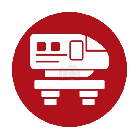 Téléchargez les illustrations : Icône créative monorail. Collection d'icônes de transport. Monorail isolé signe - en licence libre de droit
