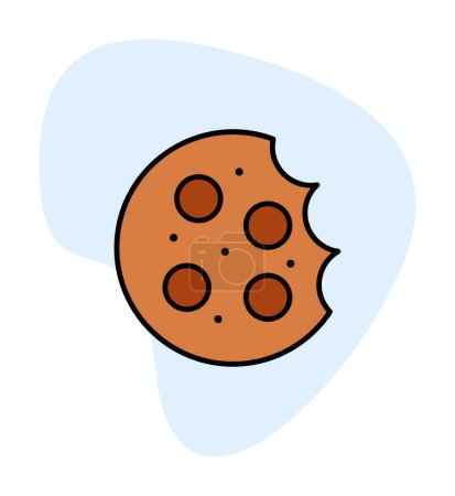 Téléchargez les illustrations : Sweet cookie illustration vectorielle isolée - en licence libre de droit