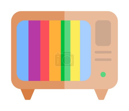 Ilustración de Icono de TV antiguo vector de ilustración - Imagen libre de derechos