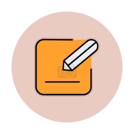 Illustration for Edit icon with pencil, vector illustration simple design - Royalty Free Image