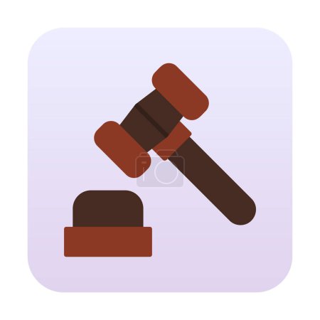 Illustration for Judge gavel icon, line style - Royalty Free Image