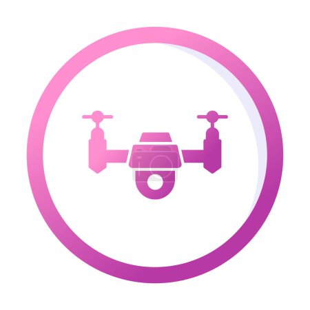 Illustration for Creative Drone sign icon vector - Royalty Free Image