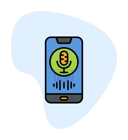 Illustration for Voice Assistant vector illustration on white background - Royalty Free Image