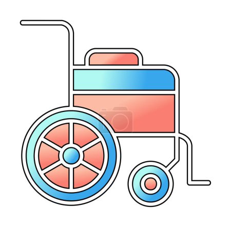 Illustration for Simple  flat  vector illustration of Wheel Chair - Royalty Free Image