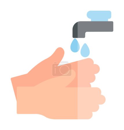 Illustration for Washing hands icon. outline illustration - Royalty Free Image