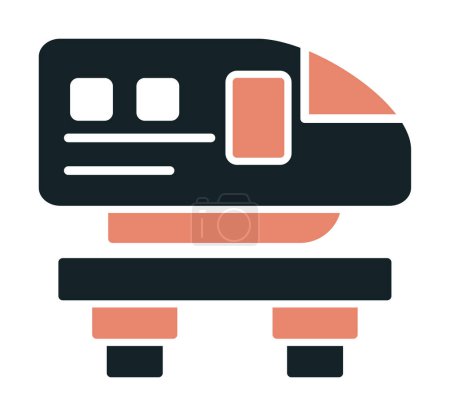 Illustration for Monorail creative icon. Transport icons collection. Isolated Monorail sign - Royalty Free Image