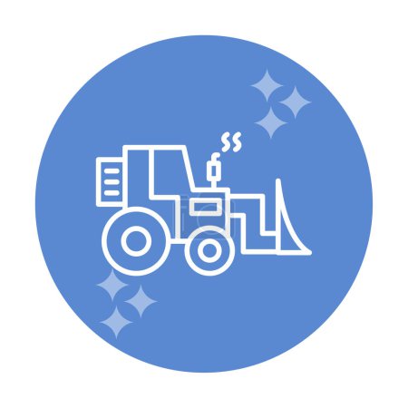 Ilustración de Bulldozer icon vector logo illustration - Imagen libre de derechos