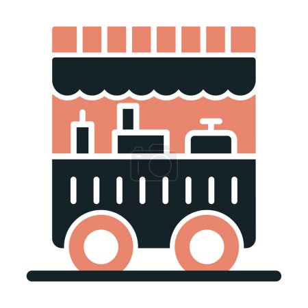 Illustration for Vector illustration of Food Cart icon - Royalty Free Image