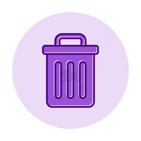 Ilustración de Icono de cubo de basura. ilustración plana de icono de vector de papelera para la web - Imagen libre de derechos