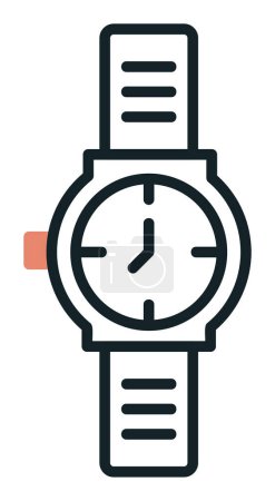 Ilustración de Reloj de pulsera. icono web diseño simple - Imagen libre de derechos