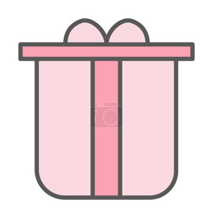 Ilustración de Icono de caja de regalo, ilustración vectorial diseño simple - Imagen libre de derechos