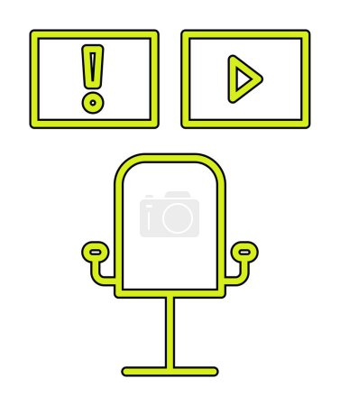 Ilustración de Monitoreo de datos icono web, ilustración vectorial - Imagen libre de derechos