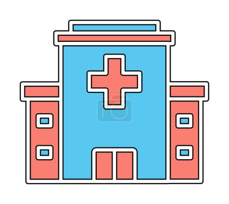 Illustration for Hospital and medical cross - Royalty Free Image