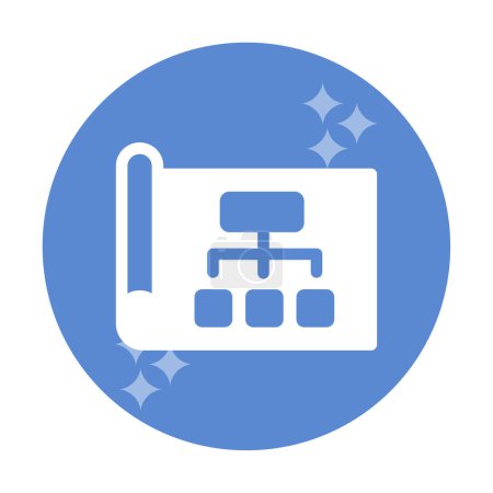 Illustration for Weekly Work Planner web icon, vector illustration - Royalty Free Image