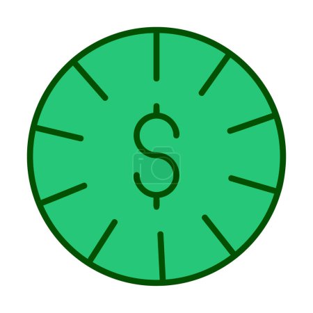 Ilustración de Dólar icono de la moneda, vector de ilustración - Imagen libre de derechos