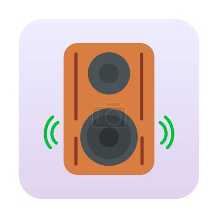 Téléchargez les illustrations : Speaker icon, vector illustration simple design - en licence libre de droit