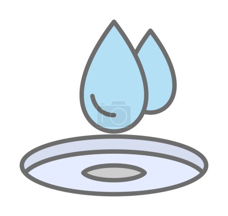 Téléchargez les illustrations : Icône web goutte d'eau, illustration vectorielle - en licence libre de droit
