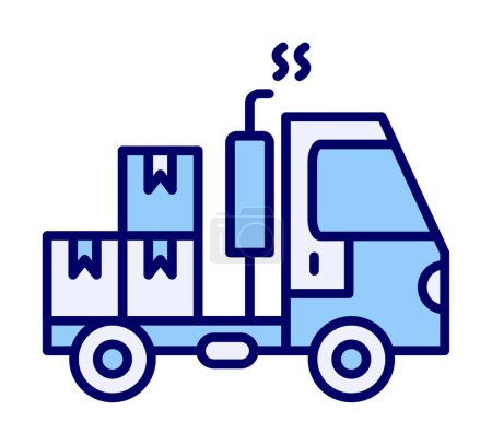 Téléchargez les illustrations : Illustration vectorielle de l'icône du camion de livraison - en licence libre de droit
