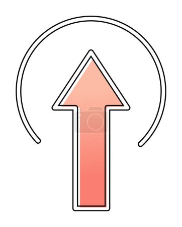 Ilustración de Subir icono signo vector ilustración - Imagen libre de derechos