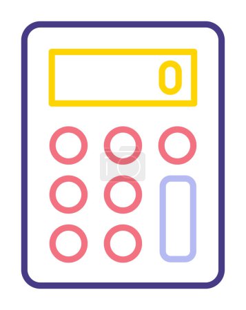 Ilustración de Icono de la calculadora, ilustración colorida sobre fondo blanco - Imagen libre de derechos