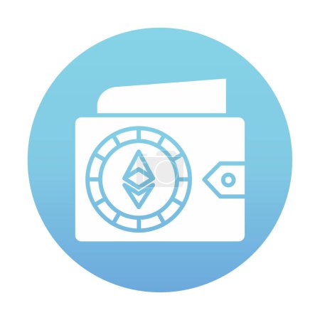 Ilustración de Ethereum Diseño de ilustración de billetera y criptomoneda - Imagen libre de derechos