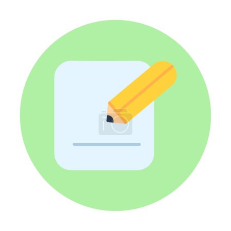 Illustration for Edit icon with pencil, vector illustration simple design - Royalty Free Image