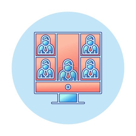 Illustration for Conference call icon vector illustration - Royalty Free Image