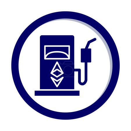 Ilustración de Icono gráfico de la estación de combustible vector ilustración - Imagen libre de derechos