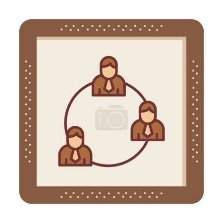 Téléchargez les illustrations : Icône web de travail d'équipe, illustration vectorielle - en licence libre de droit