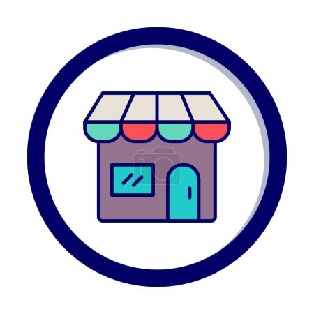 Illustration for Shop web icon vector illustration - Royalty Free Image