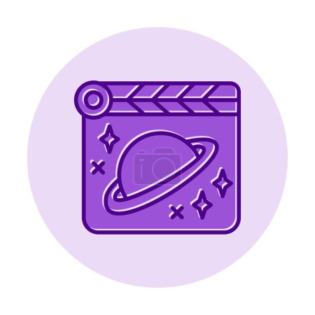 Illustration for Space Film icon vector illustration - Royalty Free Image
