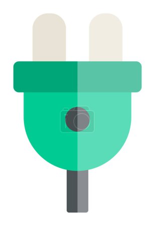 Ilustración de Enchufe de alimentación, diseño simple icono web - Imagen libre de derechos