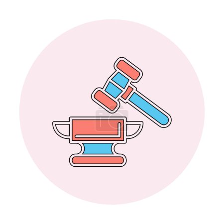 Illustration for Anvil icon, vector illustration simple design - Royalty Free Image