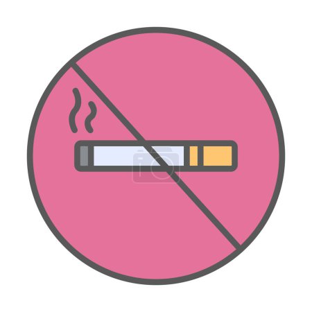 Téléchargez les illustrations : Illustration vectorielle non fumeur sur fond blanc - en licence libre de droit