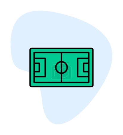 Illustration for Football Pitch icon web vector illustration - Royalty Free Image
