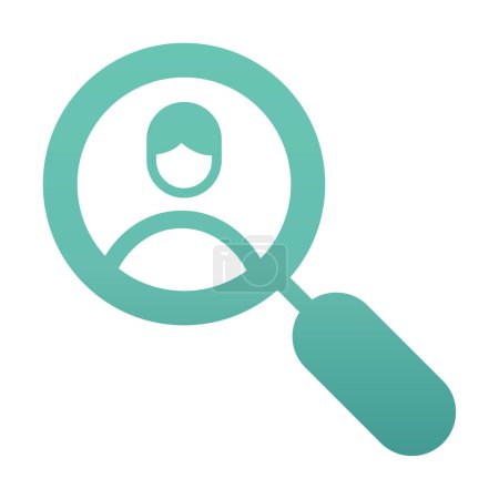 Photo for Search people concept, magnifying glass icon vector illustration - Royalty Free Image