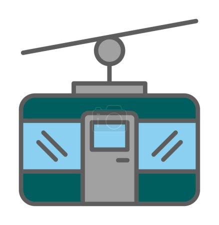 Illustration for Simple Cable Car icon, vector illustration - Royalty Free Image