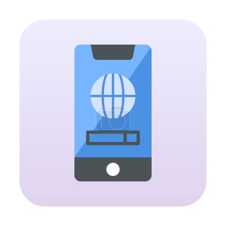 Illustration for Smartphone icon, vector illustration simple design - Royalty Free Image