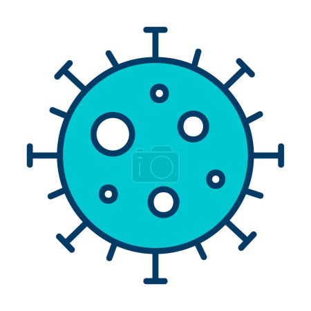 Ilustración de Estilo plano corona virus pandemia signo web icono - Imagen libre de derechos