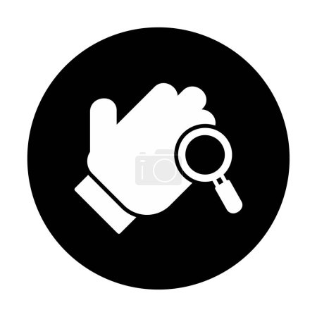 Illustration for Hand with a magnifier icon. Hygiene concept. vector illustration - Royalty Free Image