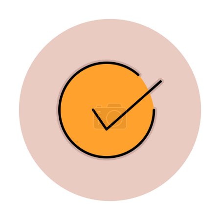 Ilustración de Icono de marca de verificación, ilustración vectorial diseño simple - Imagen libre de derechos