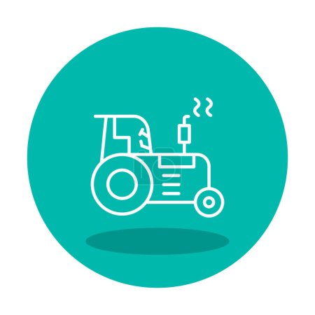 Illustration for Tractor icon vector web illustration - Royalty Free Image