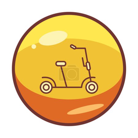 Illustration for Kick Scooter icon vector illustration - Royalty Free Image