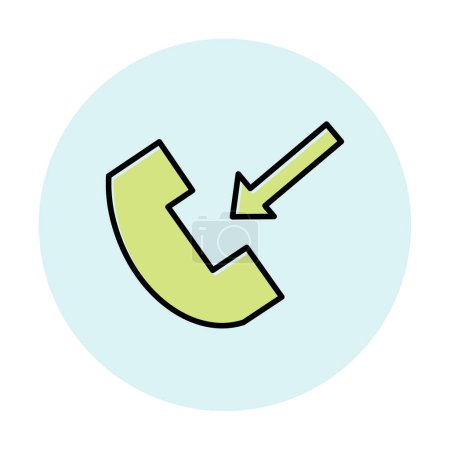 Téléchargez les illustrations : Icône d'appel téléphonique, illustration vectorielle conception simple - en licence libre de droit