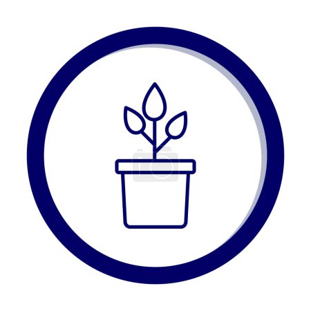 Illustration for Plant in pot icon vector illustration - Royalty Free Image