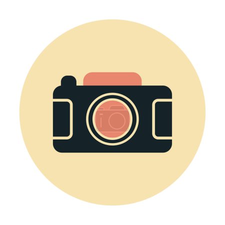 Téléchargez les illustrations : Caméra. icône web illustration simple - en licence libre de droit