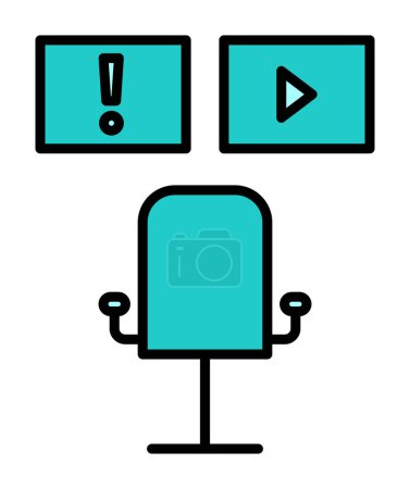 Data Monitoring web icon, vector illustration