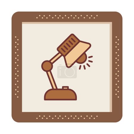 Ilustración de Lámpara de mesa icono vector ilustración - Imagen libre de derechos