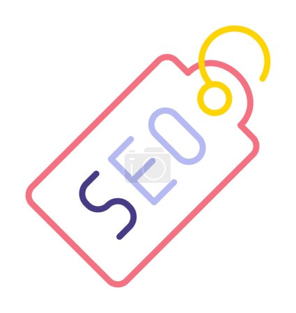 Ilustración de Seo Tag icono web, ilustración vectorial - Imagen libre de derechos