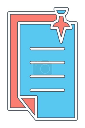 Illustration for Pin Note web icon, vector illustration - Royalty Free Image
